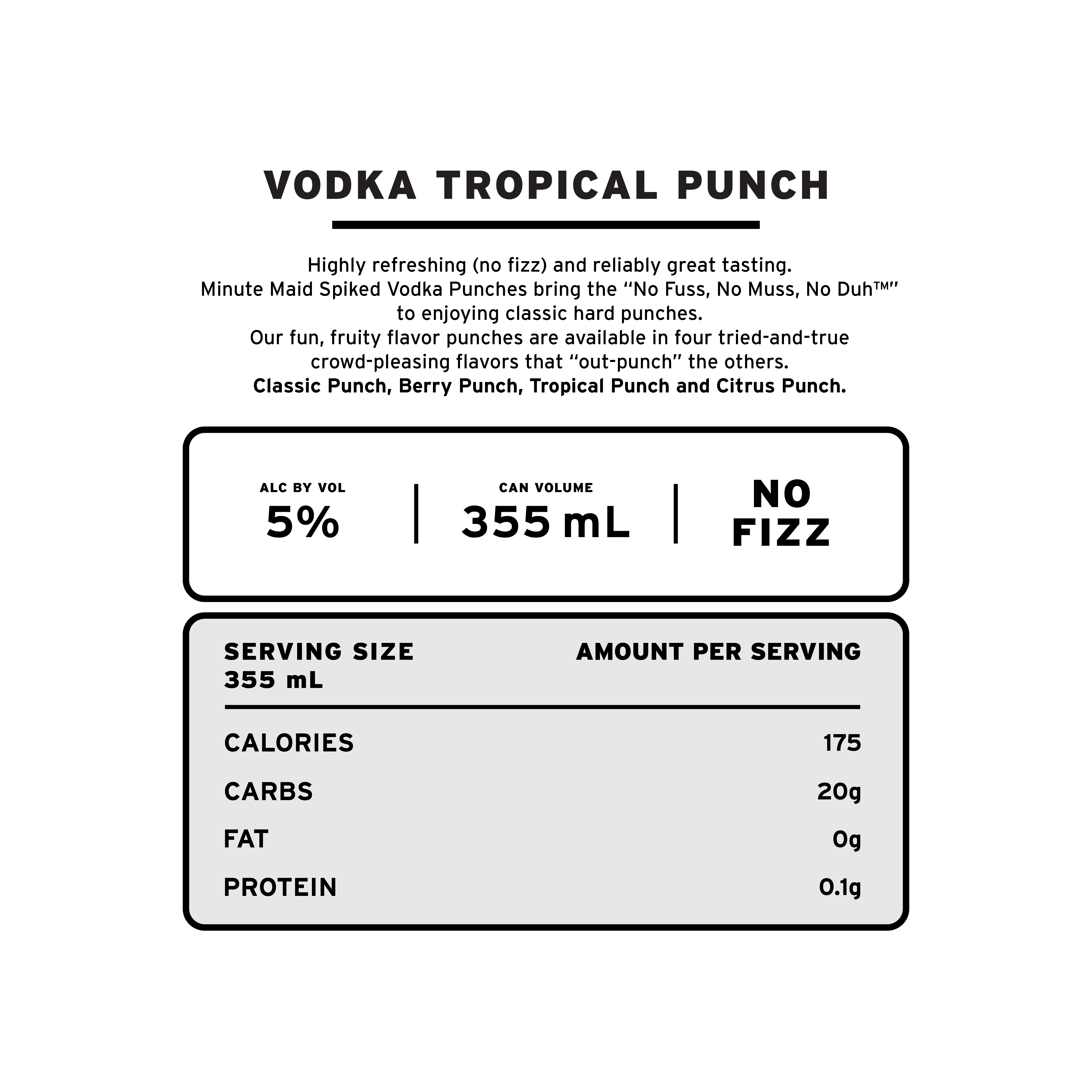 tropical punch nutrition
