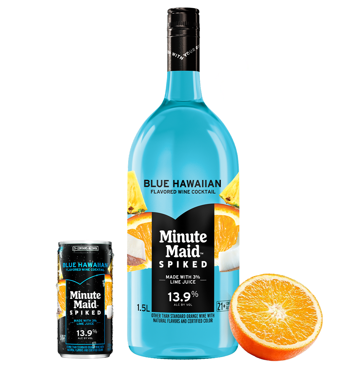 minute made spiked blue hawaiian