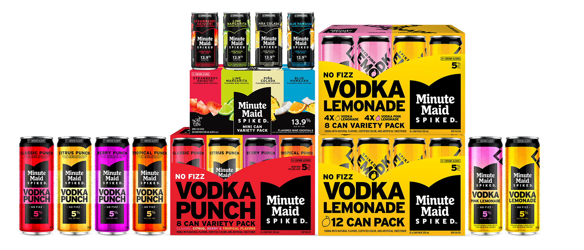 minute maid spiked flavored wine and vodka lemonade products